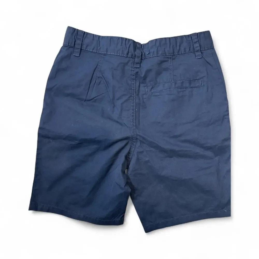 Cat‎ & Jack Flat Front Uniform Shorts Size 14 Pants Adjustable Waist Navy Blue